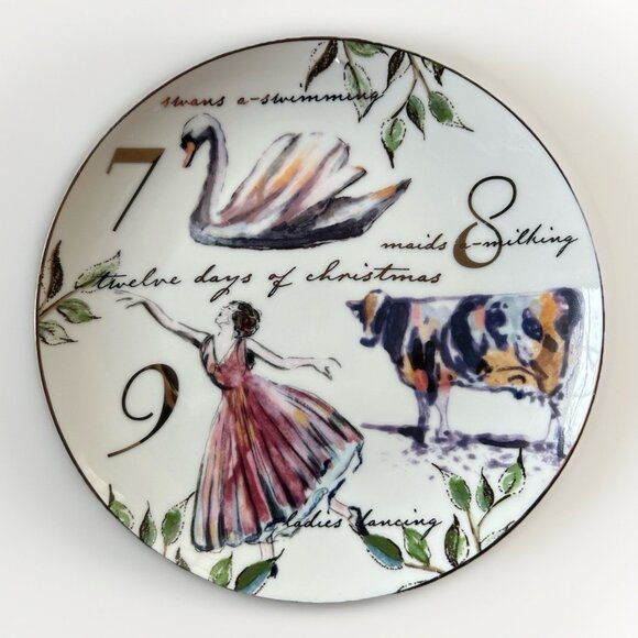 Better Homes And Gardens 12 Days Of Christmas 8" Dessert/Salad Plate Set Of 4 - Picture 4 of 8